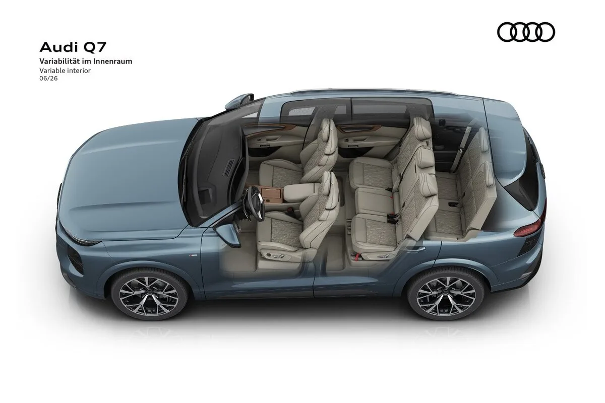 Audi Q7 variable interior layout graphic
