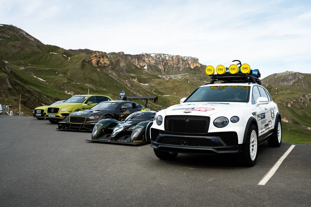 Bentley Bentayga FAT International support car with Pikes Peak and Speed 8 cars behind it