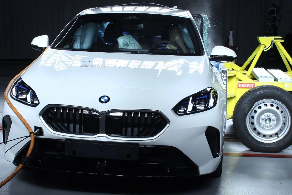 BMW 1 Series in ANCAP frontal crash testing.