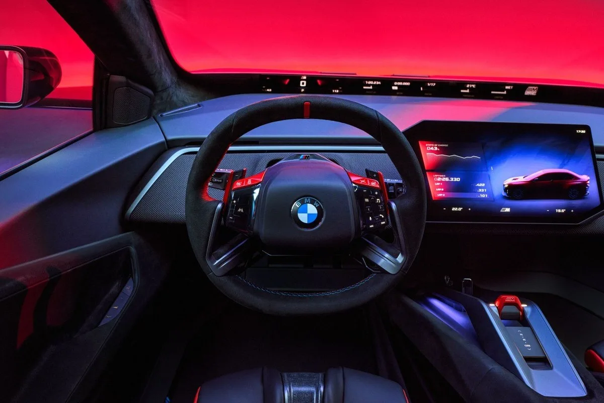 BMW M Concept Neue Klasse driver-focused cockpit with digital displays