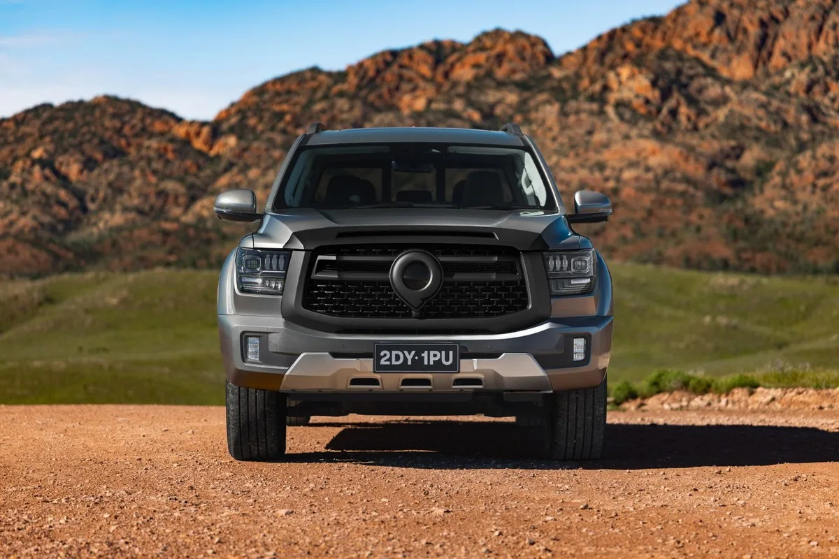GWM Cannon Alpha photographed head-on with rocky hills behind
