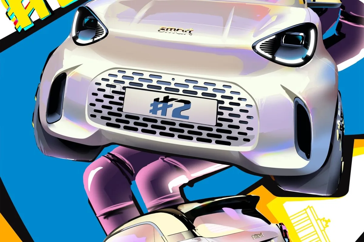 The smart #2 artwork for Berlin by the Mercedes-Benz Global Design Team