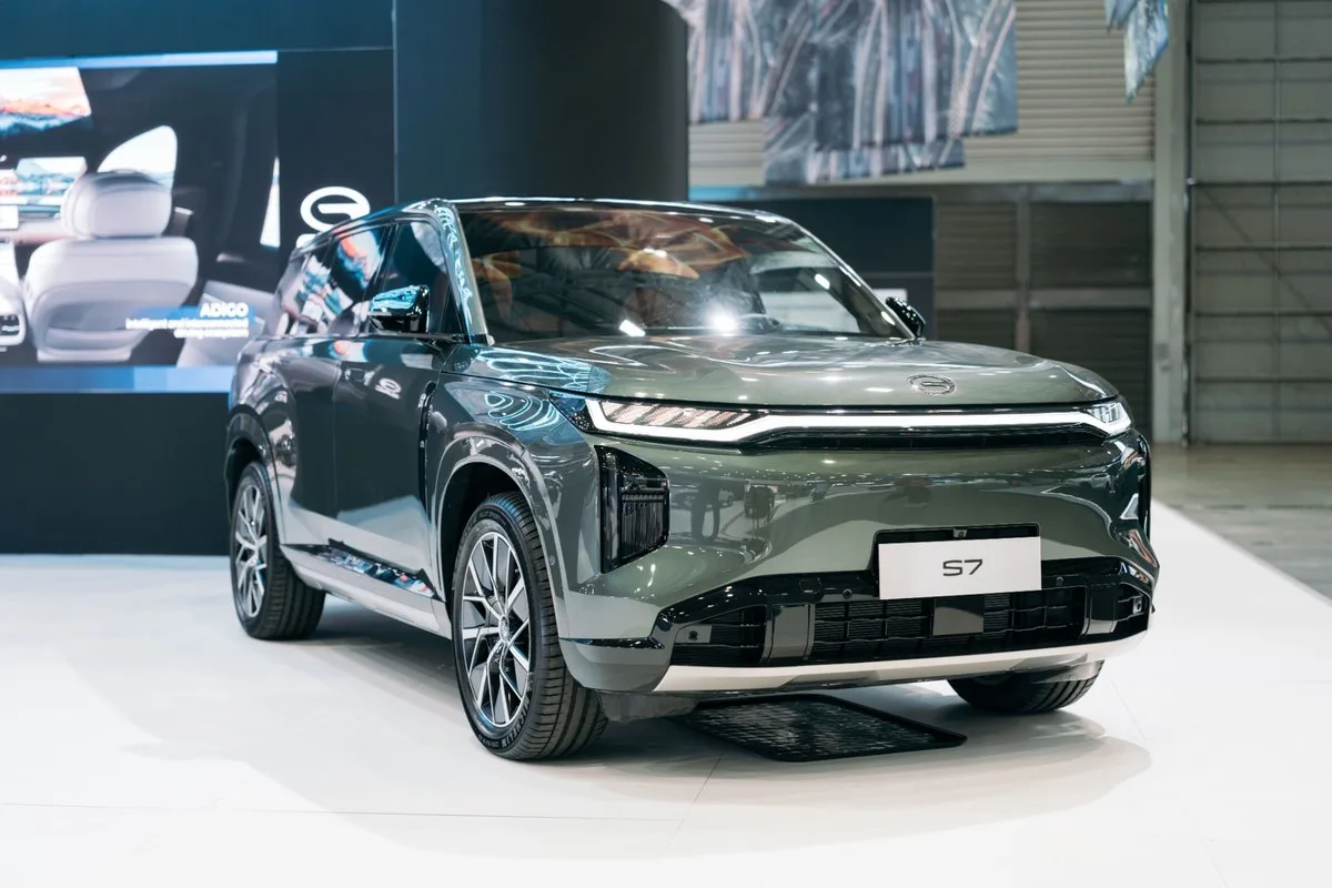 GAC S7 plug-in hybrid SUV on the GAC stand at Everything Electric Sydney
