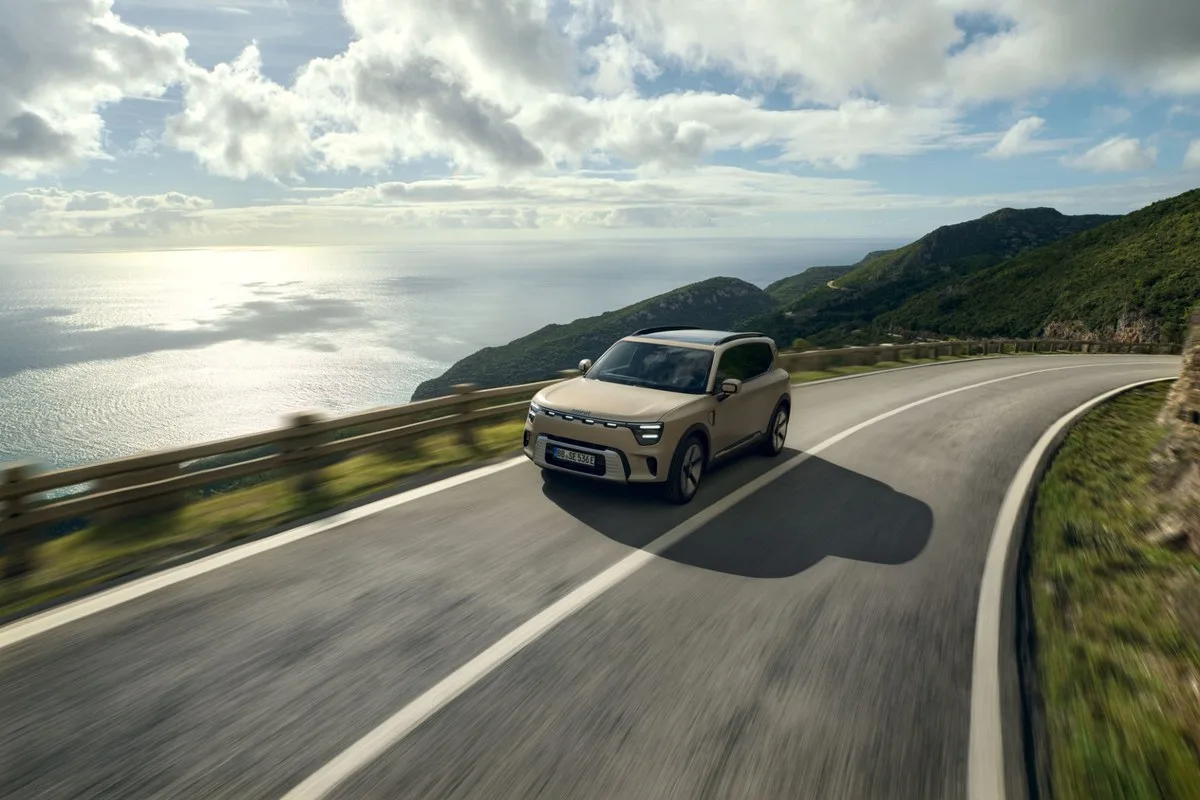 smart #5 electric SUV driving on a coast road