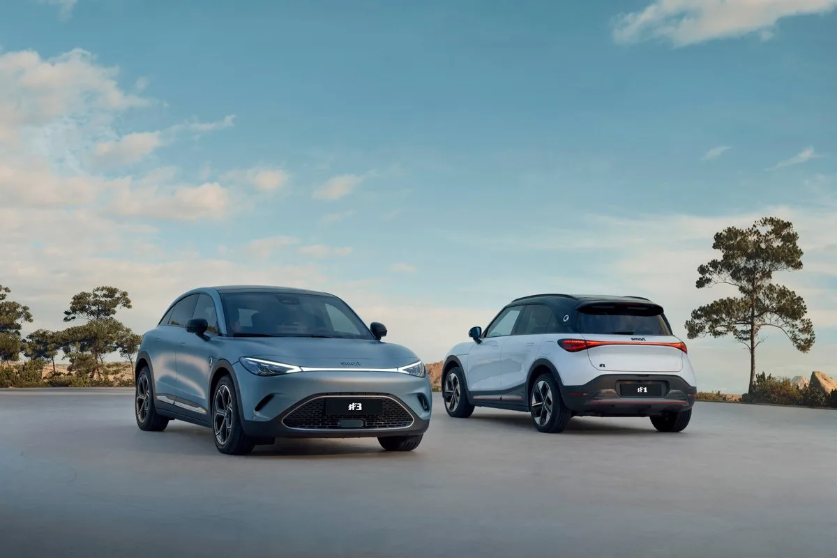 smart #3 and smart #1 electric SUVs parked side by side