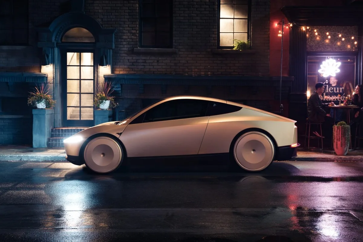 Tesla Cybercab side profile
