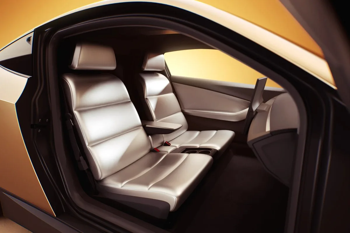 Tesla Cybercab two-seat cabin