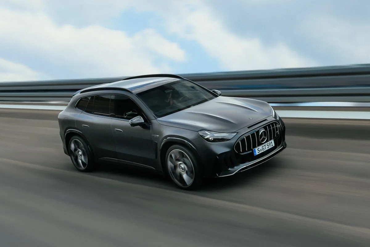 Mercedes-AMG GT SUV in grey on track