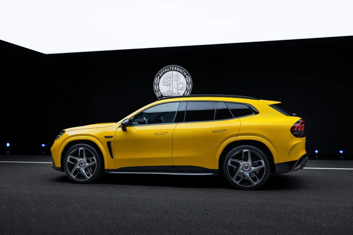 Mercedes-AMG GT SUV side profile in yellow