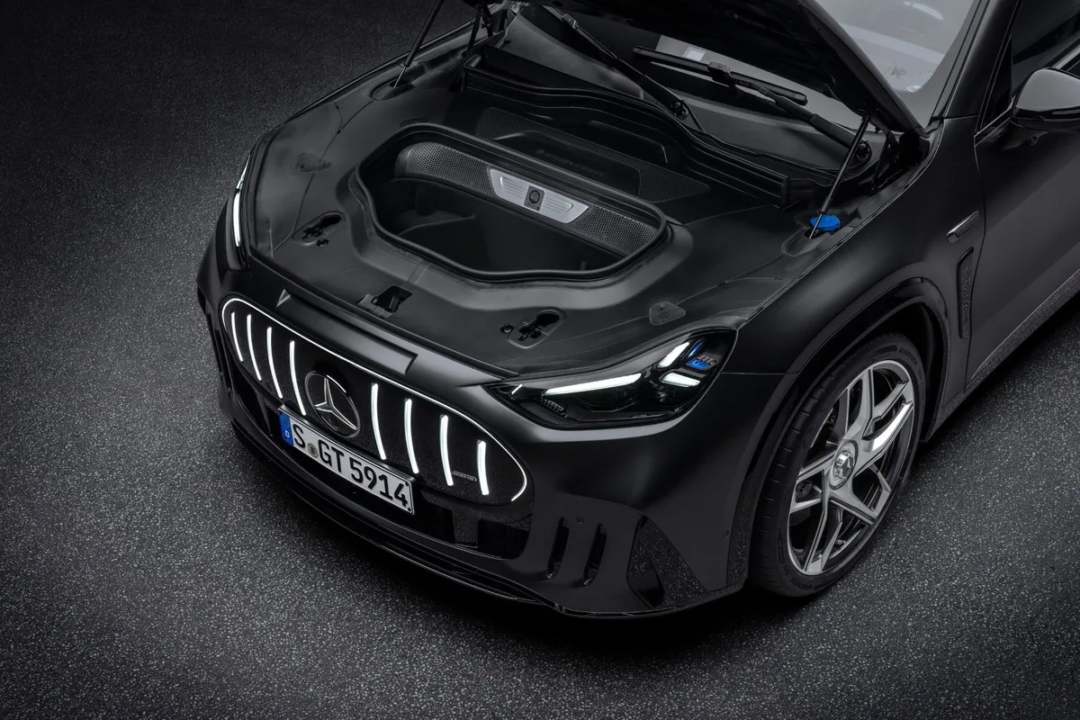 Mercedes-AMG GT SUV frunk and illuminated grille