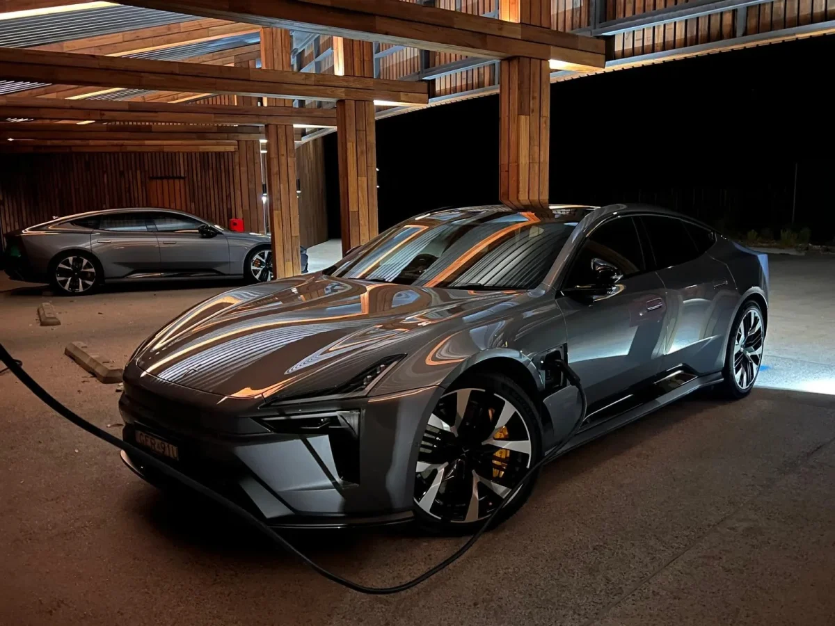 Polestar 5 Performance on charge at Sea Stacks